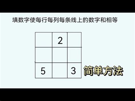 九宮格數字和|【九宮格數字和】九宮格數字和的妙招，讓一年級生輕輕鬆鬆填。